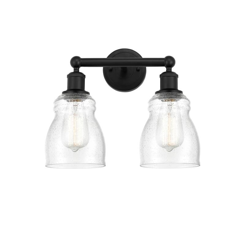 Innovations Lighting 616-2W-12-14 Ellery Vanity Ellery 2 Light 14" - Matte Black / Seedy