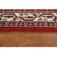 preview thumbnail 17 of 17, Red Traditional Botemir Runner Rug Hand-knotted Wool Carpet - 2'6" x 9'8"