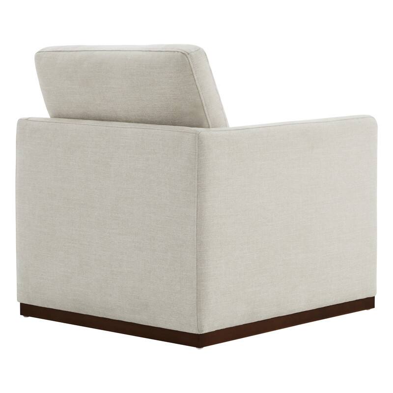 Spruce & Spring Modern Swivel Accent Chair with Wooden Base