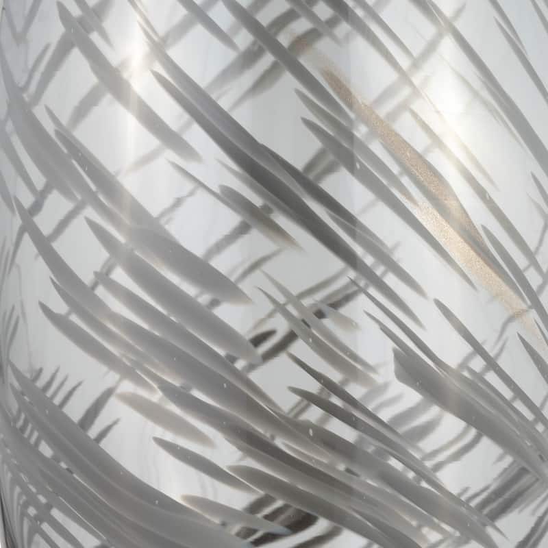 Sagebrook Home Elegant Black Swirl Modern Glass Vase