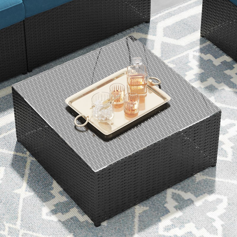 Corvus Xavier 13-piece Sectional Wicker Patio Sofa Set