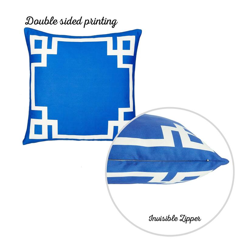 Geometric Greek Key Decorative Throw Pillow Cover