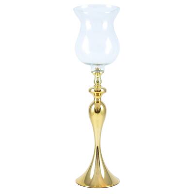 Glass Mermaid Hurricane Candle Holder Vase Centerpiece - 27" H x 7" W x 7" DP