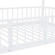 preview thumbnail 18 of 36, Unique Design Twin over Twin Size Metal Bunk Bed with Slide and Guardrails