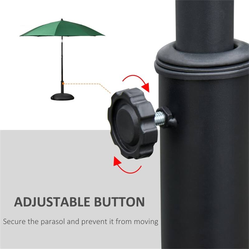 Heavy Duty Adjustable Cement Umbrella Base with PP Protective Bottom for Outdoor Patios and Gardens - Φ19.25'' x 14.5''H