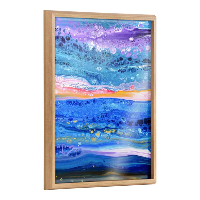 Kate and Laurel Blake Tropical Tides Framed Printed Art by Xizhou Xie - 18x24 - Natural