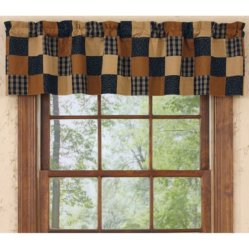 Park Designs Prairie Patch Lined Patch Valance - 60" x 14"