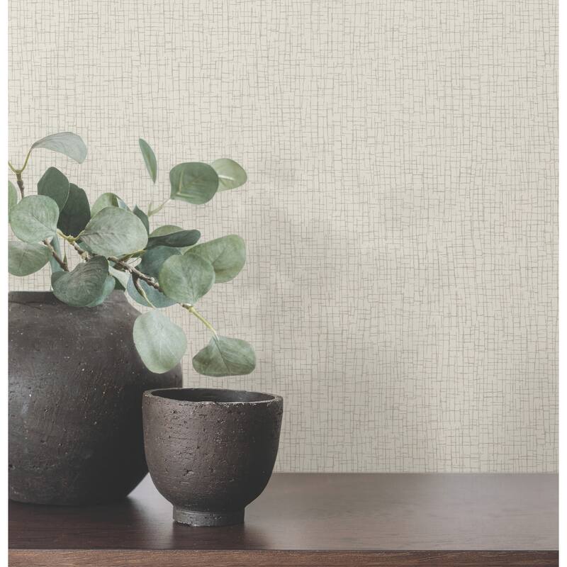 Warner Aden Beige Linear Abstract Wallpaper