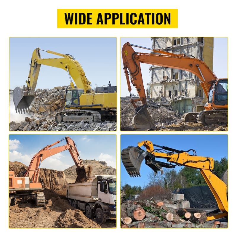 UIMOSO Hydraulic Backhoe Thumb, 18 inch 1/2" Thickness Heavy Duty Excavator Thumb, Black Steel Weld On Thumb Attachments