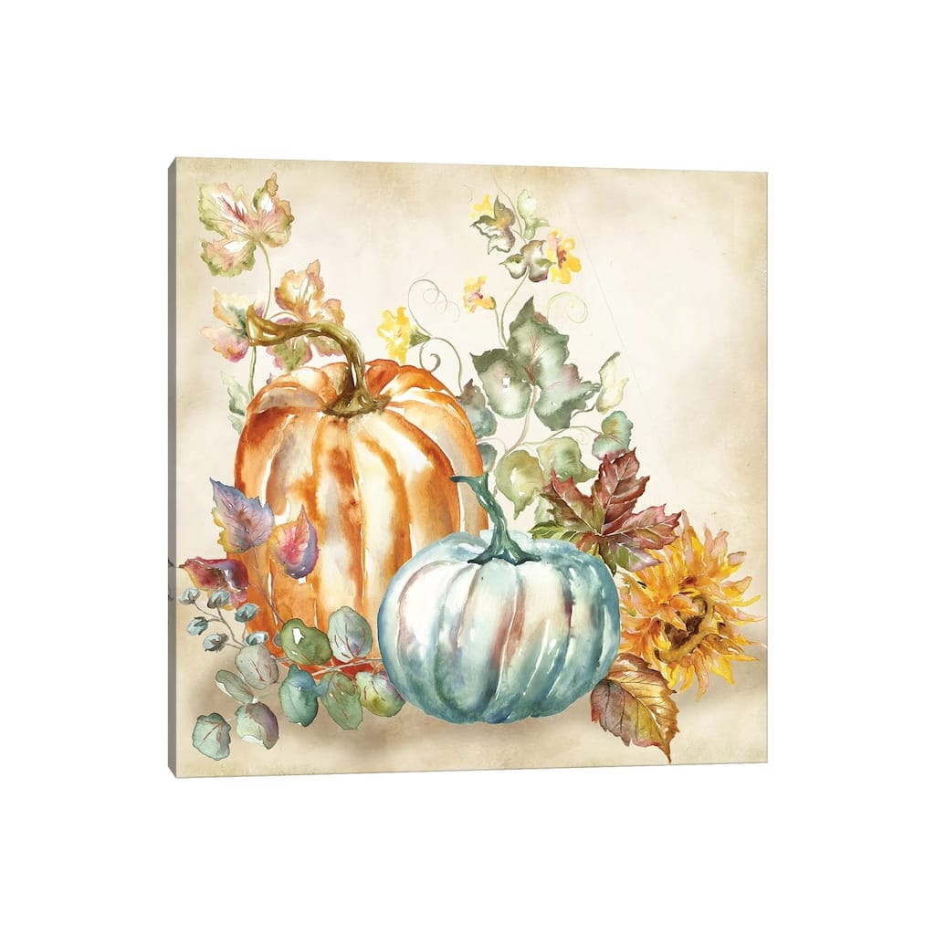 iCanvas "Watercolor Harvest Pumpkin I" by Tre Sorelle Studios Canvas Print