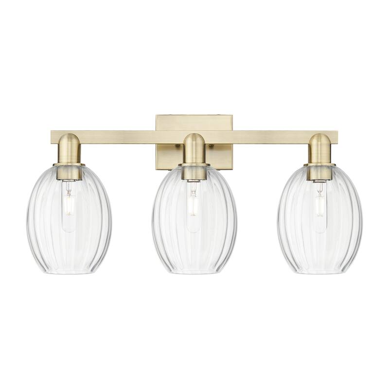 Innovations Lighting 716-3W-13-26 Preston Vanity Preston 3 Light 26" - Antique Brass / Clear