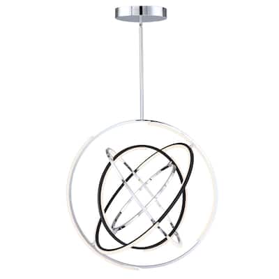Trilogy Collection Integrated LED 32 in. Pendant, Polished Nickel - Medium