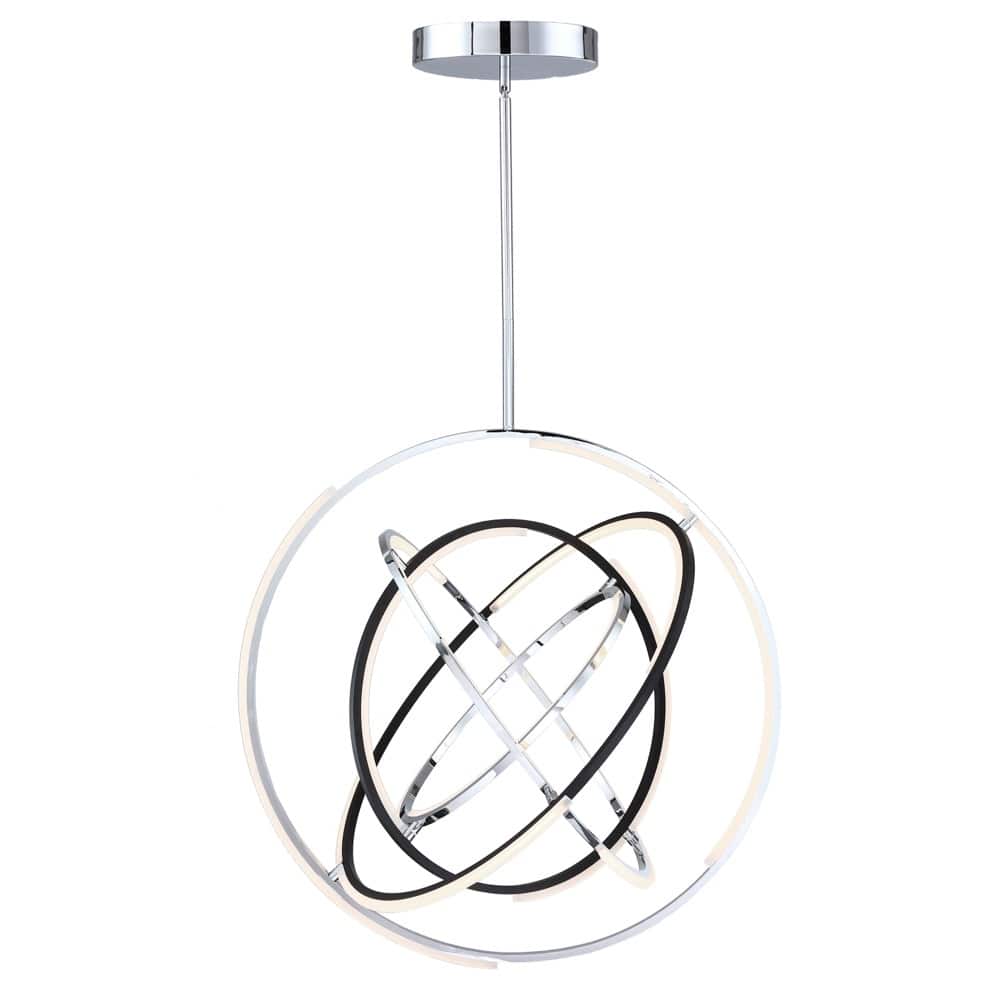 Trilogy Collection Integrated LED 32 in. Pendant, Polished Nickel - Medium