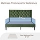preview thumbnail 54 of 70, Spruce & Spring Eleanor Upholstered Platform Bed Frame with Vertical Stripe Headboard