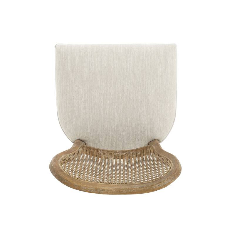 Wooden Dining Chairs Set of 2, Retro Rattan Chairs, Comfy Accent Armchairs for Living Room, Kitchen, Dining Room