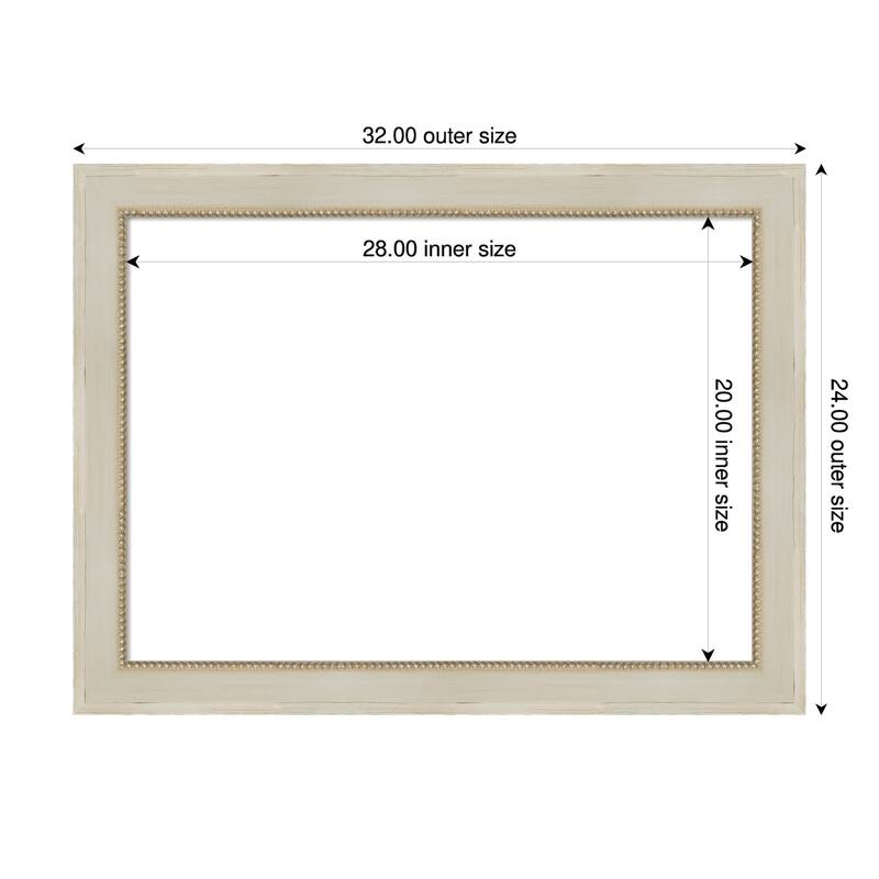 Amanti Art Parthenon Cream Framed Dry Erase Magnetic Board - 32 x 24 in