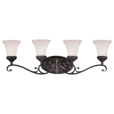 Avenant 4 Light Bronze Bathroom Vanity Fixture - 33.5-in W x 10.5-in H x 6.5-in D
