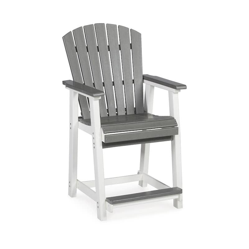 Signature Design by Ashley Transville White/Gray 5-Piece Outdoor Dining Package - 71.75" W x 37.5" D x 37" H
