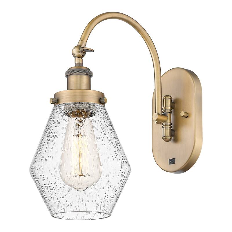 Innovations Lighting 918-1W-14-6 Cindyrella Sconce Cindyrella 14" Tall - Brushed Brass / Seedy