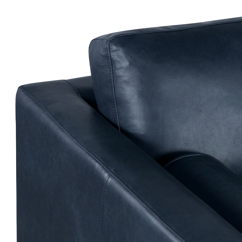 Poly & Bark Napa 72" Apartment Sofa - Full Grain Genuine Italian Leather