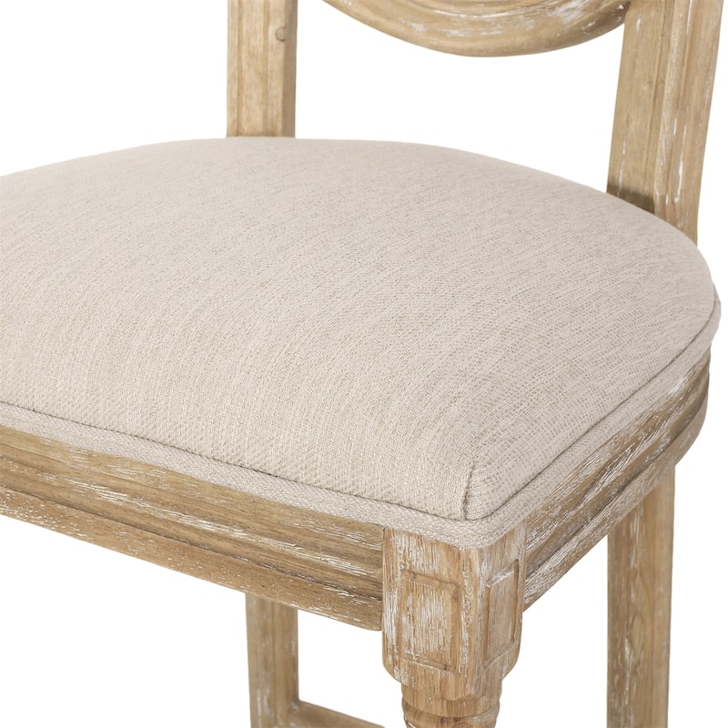 Modern Bar Stool in Rattan and Fabric(Set of 2)
