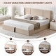 preview thumbnail 66 of 87, Modern Minimalist Upholstered Storage Bed with Lift-Up Platform