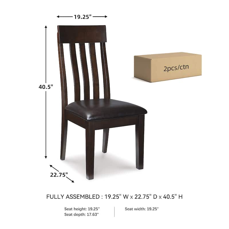 Haddigan Dining Room Chair - Set of 2 - Dark Brown