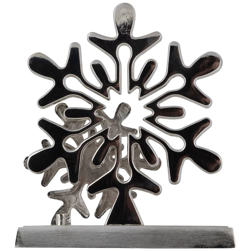 Double Snowflakes Christmas Stocking Holder - 6"