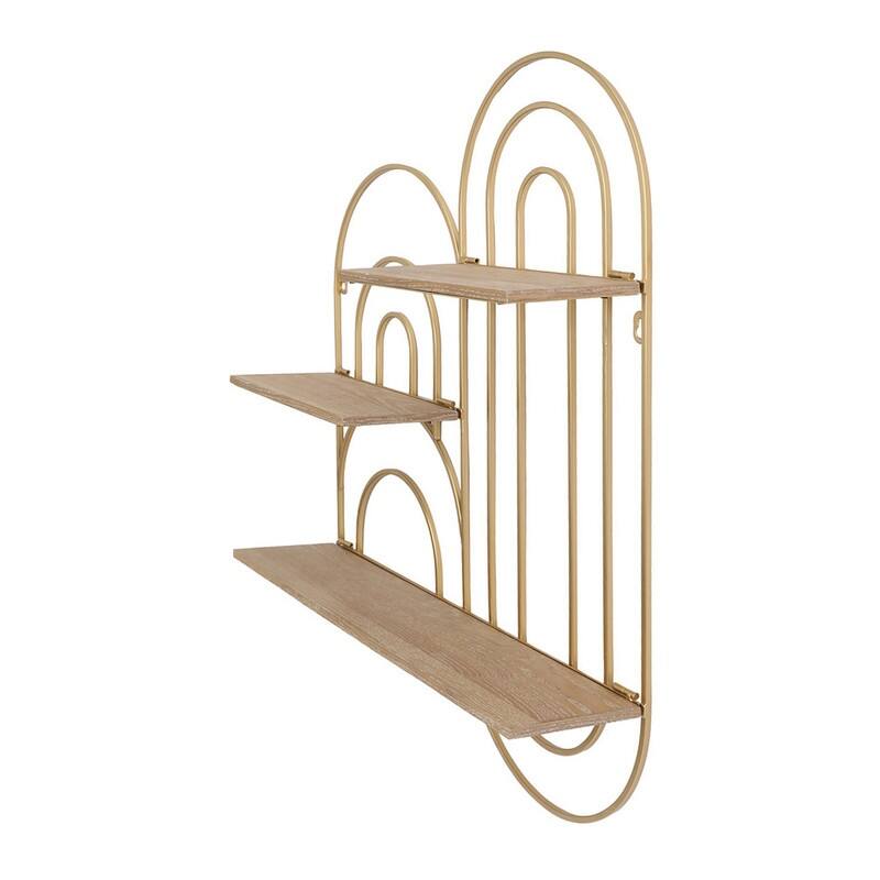 Ovella Oval Metal Modern Tiered Wall Shelf - 29"H x 24"W x 5.5"D