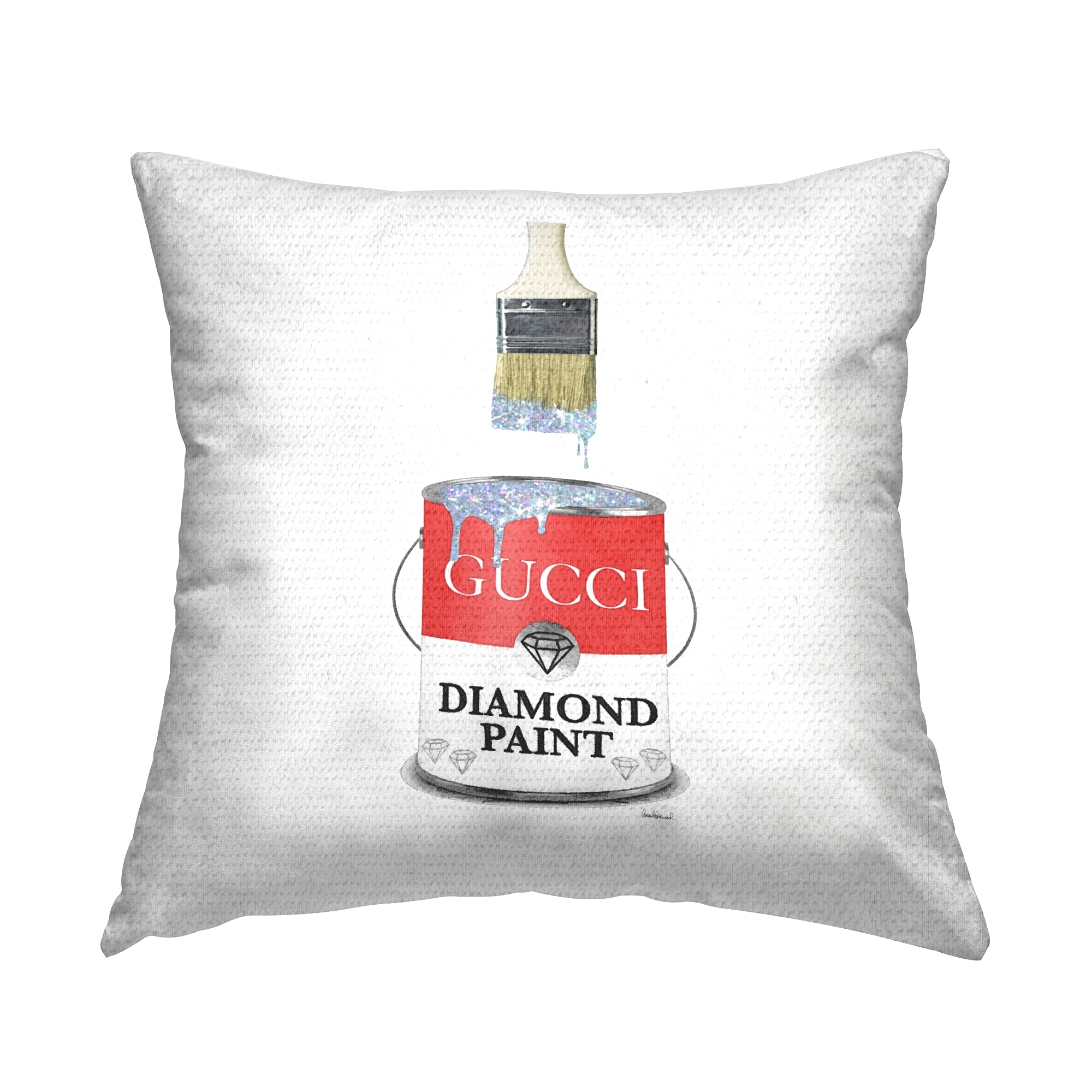 Stupell Diamond Paint Can Glam Brand Printed Outdoor Throw Pillow Design by Amanda Greenwood