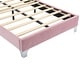 preview thumbnail 10 of 19, Velvet Upholstered Platform Bed with Soft Tufted Headboard, Kids Bedroom Twin Platform Bed with LED Light for Night's Sleep