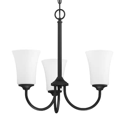 Craftmade Gwyneth 3 Light 20" Wide Chandelier with Frosted Glass