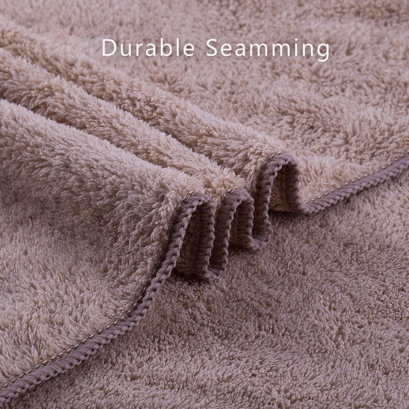 2 Pack Coral Fleece Towel Set Hotel SPA Bath Towels