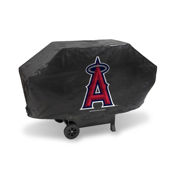 68" x 35" Red and Black MLB Los Angeles Angels Deluxe Outdoor Grill Cover - N/A