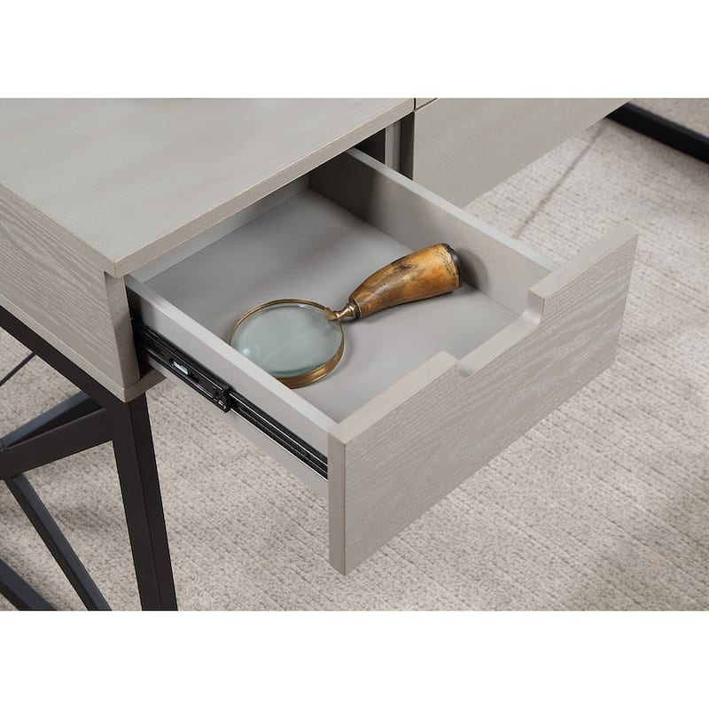 Bradford Farmhouse 59-inch Steel Lift Top Desk with USBs by Furniture of America