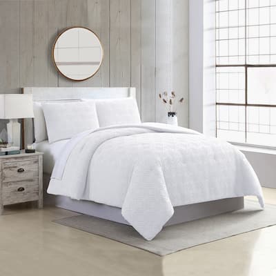 Modern Threads Everett 3-Piece Clipped Jacquard Comforter Set