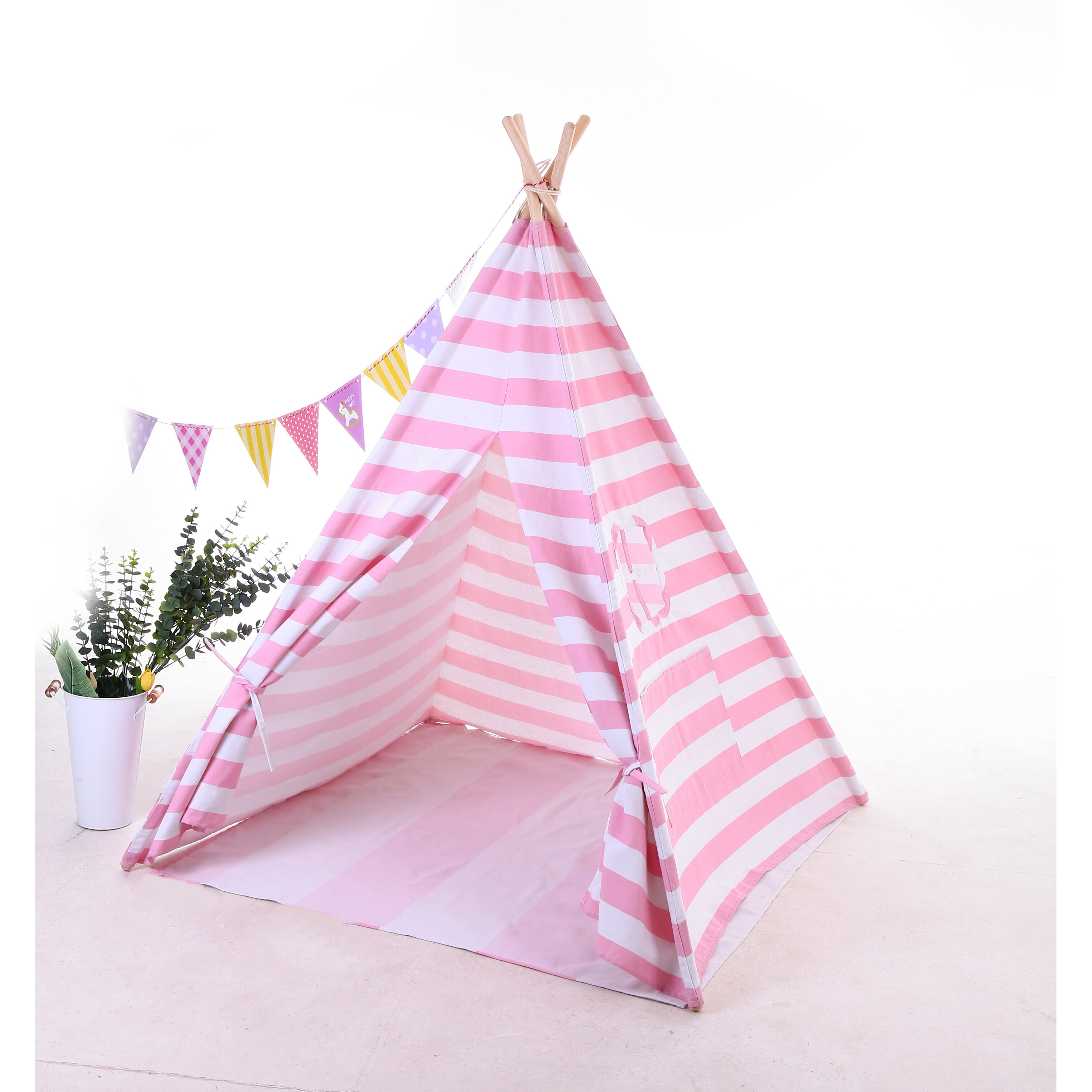 Teepee Tent for Kids with Carry Case Cavas Toys for Girls Boys Girls Bed Bath Beyond 30260519