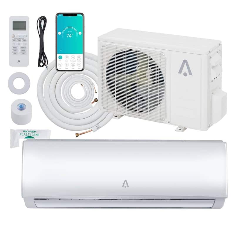 19 SEER2 9000 Btus Wifi Enabled Split-System Air Conditioner, Covers Up to 450 Sq. Ft. - N/A - White