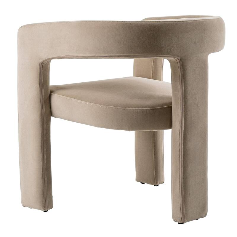 Modrest Cherish Modern Beige Fabric Dining Chair