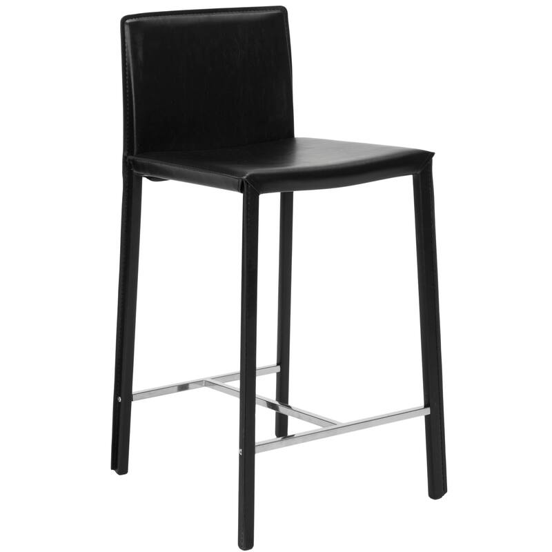 SAFAVIEH Jeraldine Mid-Century 26-inch Ave White Counter Stool (Set of 2) - 18.3" x 19.7" x 35.4" - 18Wx20Dx35H