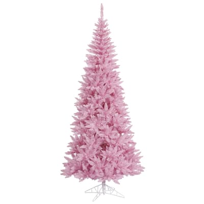 Vickerman 4.5' Pink Fir Slim Artificial Christmas Tree, Unlit