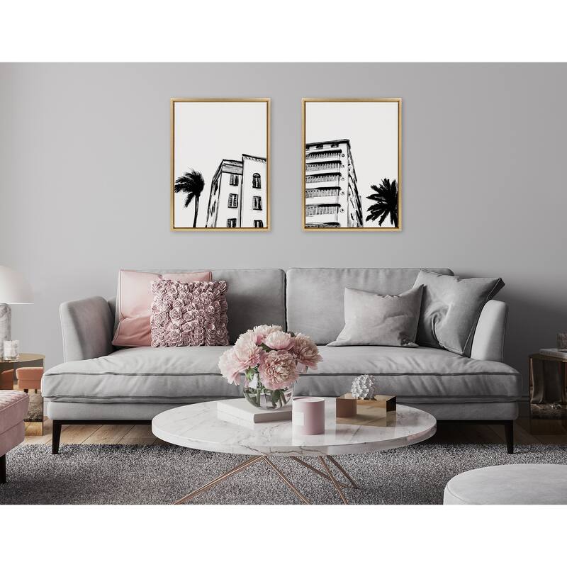 Kate and Laurel Sylvie Art Deco Canvas Art by Creative Bunch Studio