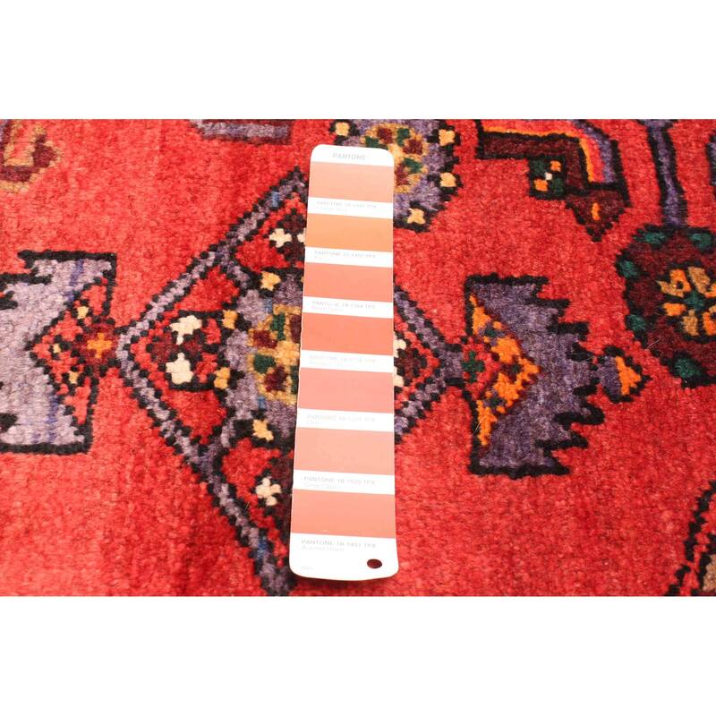 ECARPETGALLERY Hand-knotted Andelz Red Wool Rug - 4'6 x 7'5