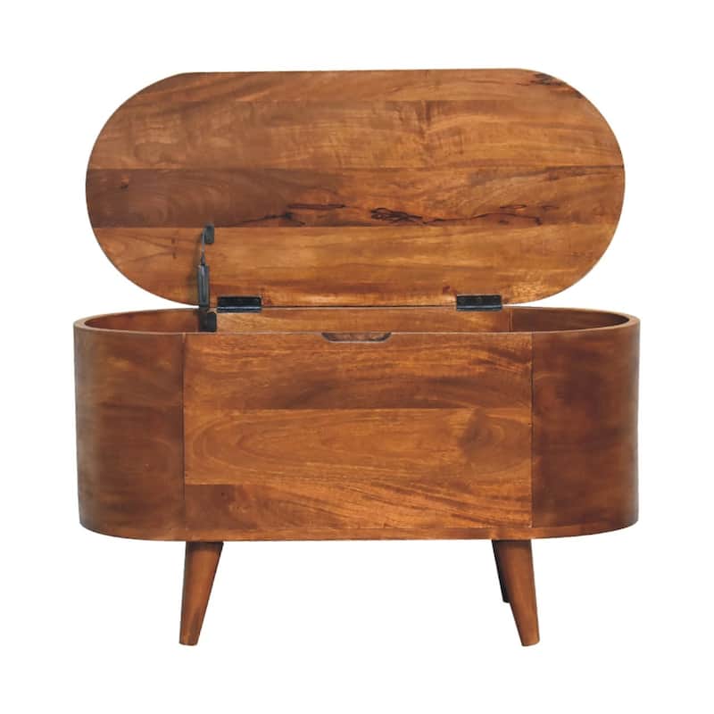 Artisan furniture Chestnut Rounded Lid up Blanket Box - N/A
