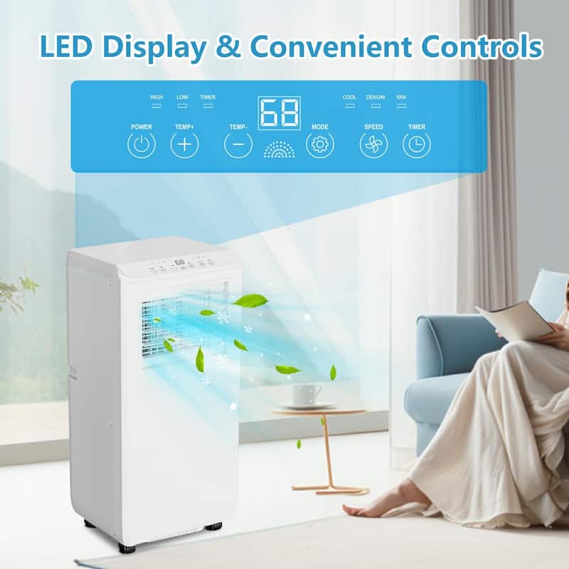 3-in-1 8000Btus Portable Air Conditioner Cools up to 350 Sq. Ft - N/A