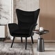 preview thumbnail 83 of 92, Upholstered Wingback Armchair Leisure Accent Chair, Single - 40.55" H x 28.34" W x 33.1" D