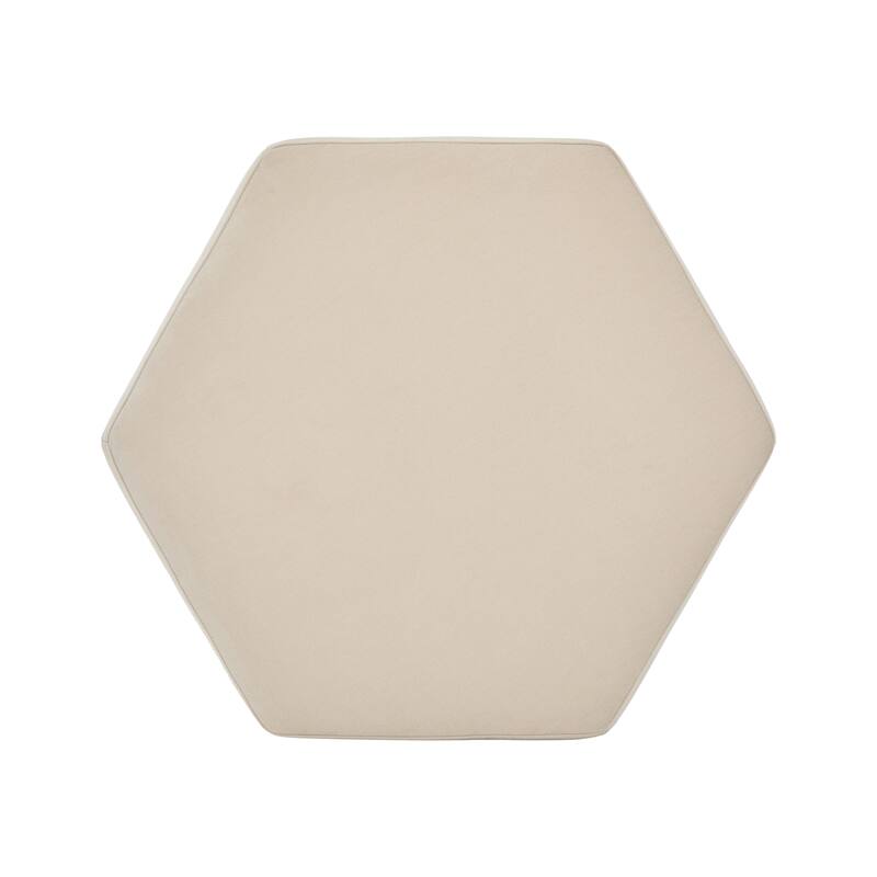 Christopher Knight Home - Nova Hexa Modern Upholstered Ottoman/ Foot Stool with Wooden Base