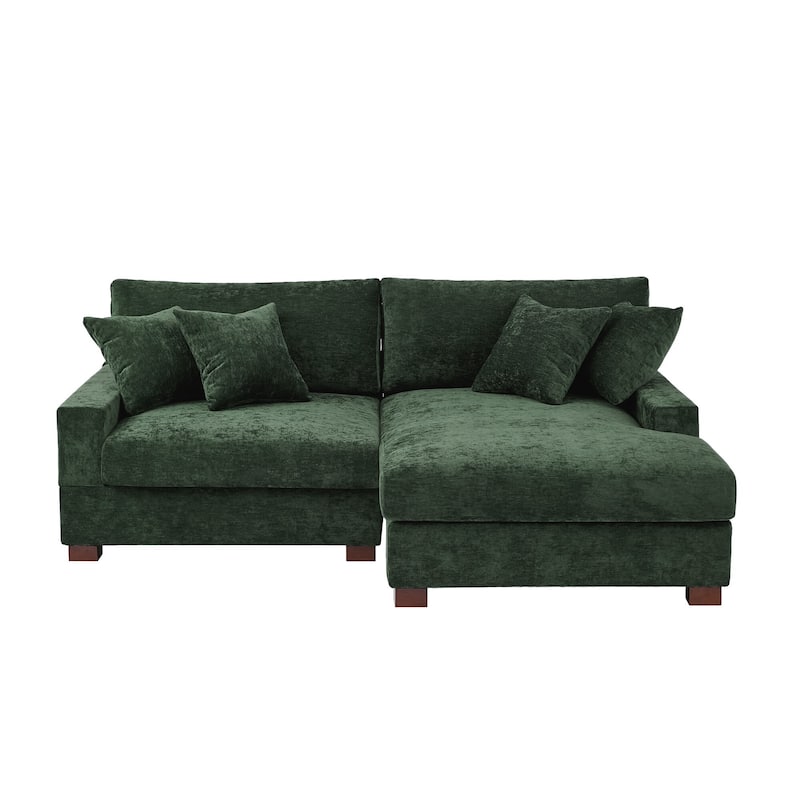 Oversized Modern Chenille Modular Sectional Sofa with Chaise