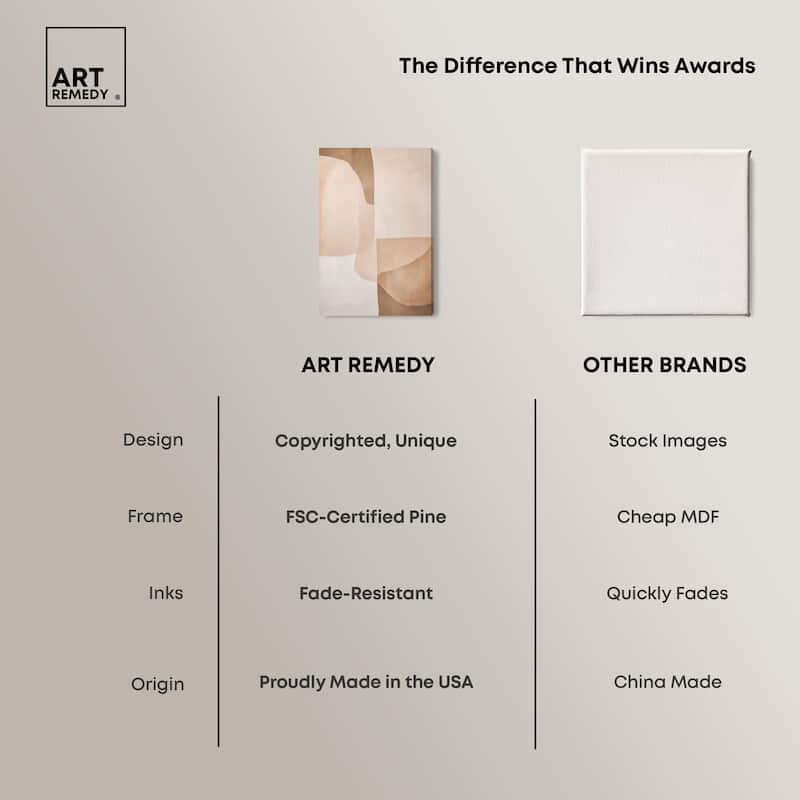 Forms in Beige II Canvas by Art Remedy, Gallery Wrapped