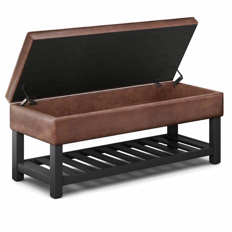 Storage Ottoman Bench with Open Bottom